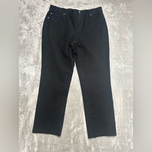 Chico’s Cropped Stretch Waist Jeans Women’s Large 12 2 Short Black